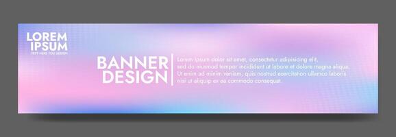 Gradient blurred banner in shades of pink and blue. Ideal for web banners, social media posts, or any design project that requires a calming backdrop vector