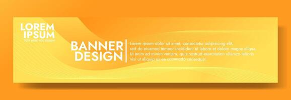 A yellow abstract banner with a wave pattern. It is ideal for creating eye catching headers, promotional banners, and graphic elements with a modern and dynamic look. vector