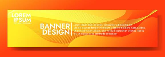 Gradient blurred banner in shades of orange and yellow. Ideal for web banners, social media posts, or any design project that requires a calming backdrop vector