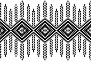 Geometric seamless pattern abstract black and white. Ethnic ornamental vector