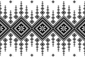 Geometric seamless pattern abstract black and white. Ethnic ornamental vector