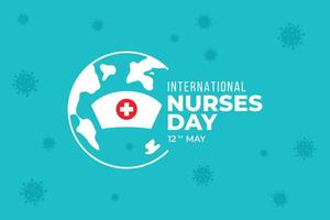 International Nursing Day in the Middle of the COVID-19 Pandemic. Stay strong. Background. EPS 10. vector