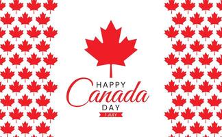 background design of happy canada day with minimalist and modern maple pattern. for decoration, banner, advertising, website, poster, background, card, campaign, brochure, and many more vector