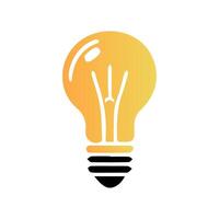 light bulb icon art vector