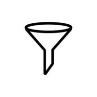 Flat design filter icon. vector