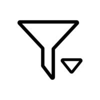 Filter icon in descending order. Vectors. vector