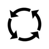 Rotating arrow icon. Recycling symbol. vector