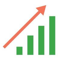 business bar graph. Data augmentation diagram. vector
