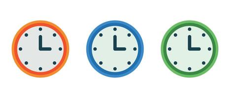 A set of clock icons. Analog clock. Wall clocks. vector