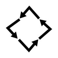 Rotating arrow icon. Recycling symbol vector