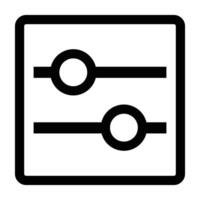 Adjustment icon in a rounded square. vector