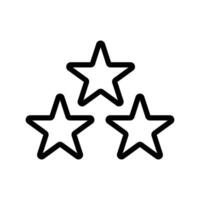 Three simple star icons. vector