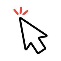 The mouse cursor icon that you are clicking on. Web and Internet operations. vector