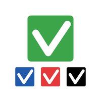 A set of checkbox icons. Decision and acceptance. vector