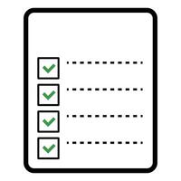 Check board icon. Notepad icon. vector