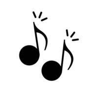 Pop music note icons vector