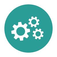 Round icon of gears. vector