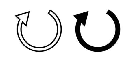 Repeat sign. Rotating arrow. vector