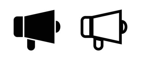 Megaphone icon set. Loudspeaker, alert. vector