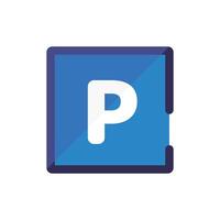 Square parking sign. Car park sign. vector
