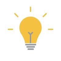 Light bulb icon. Creative or idea icon. vector