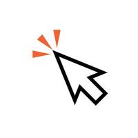 Clicking the mouse cursor. Pointer icon. vector