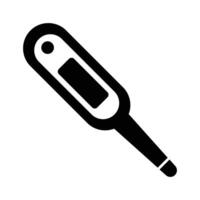 Thermometer silhouette icon. A tool for measuring body temperature. vector