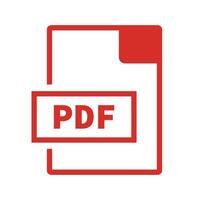 PDF file. Electronic document. vector