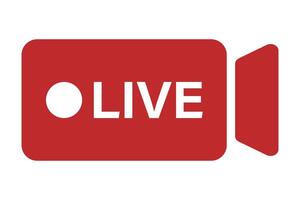 Live camera icon. Live streaming. vector