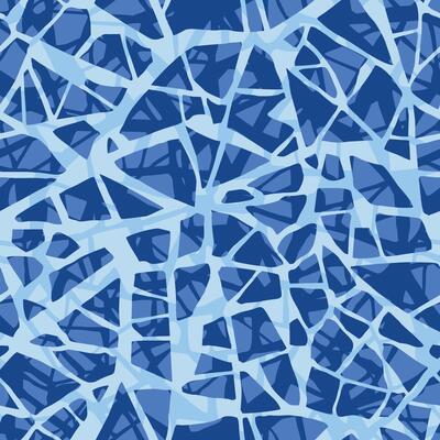 Texture of terrazzo floor. Tile with crack pebbles and broken stone. Abstract blue pattern. Trencadis mosaic. Ceramic tiles glued together from pieces.