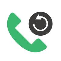 Phone call back icon. Return symbol. vector