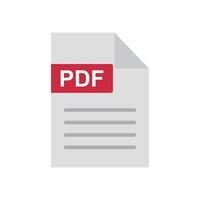 PDF file icon. Business document. vector