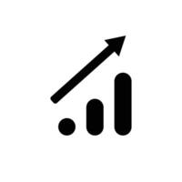 Bar graph, chart. Business and finance. vector