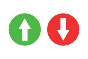 Round icons with up and down arrows. vector
