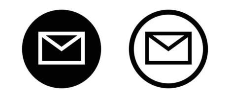 A set of round email icons. vector