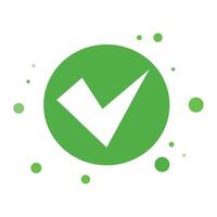 Modern round check mark icon. Success or completion. vector