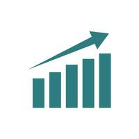 Ascending bars and arrows. Business and financial analysis. vector