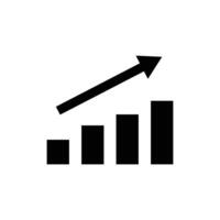 Bar graph silhouette icon vector