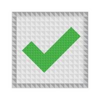 A checkbox made up of small blocks. vector