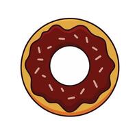 Illustration of a cute donut is isolated on the white background vector