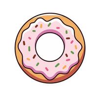 Illustration of a cute donut is isolated on the white background vector