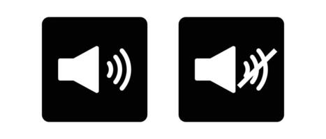 Sound icon and mute icon set. vector