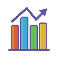 Bar chart icon. Bar graph icon. vector