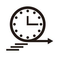 Clock icon representing the advance of time. vector