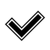 Black check mark icon. . vector