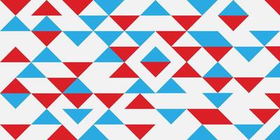 Flat design Abstract geometric background, red and blue color vector