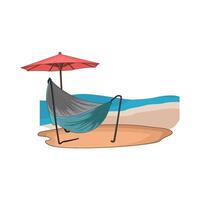 illustration of beach hammock vector