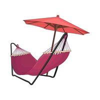 illustration of hammock and umbrella vector