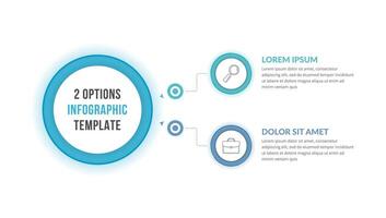 Infographic Template with 2 Options vector