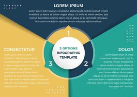 Infographic Template with 3 Options vector